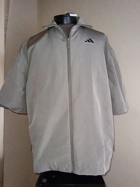 Adidas Basketball SS Full Zip Vented Loose Jacket Putty Beige JC7837 -NWT M $100